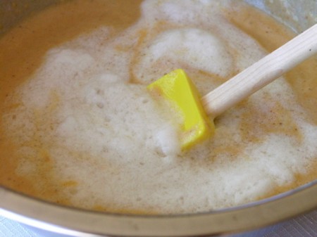 Fold in the stiff egg whites