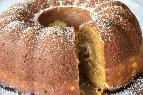 Pumpkin Spice Bundt Cake with Cream Cheese